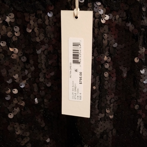 Black Sequin and Lace Petra Party Cocktail Dress - Picture 5 of 6